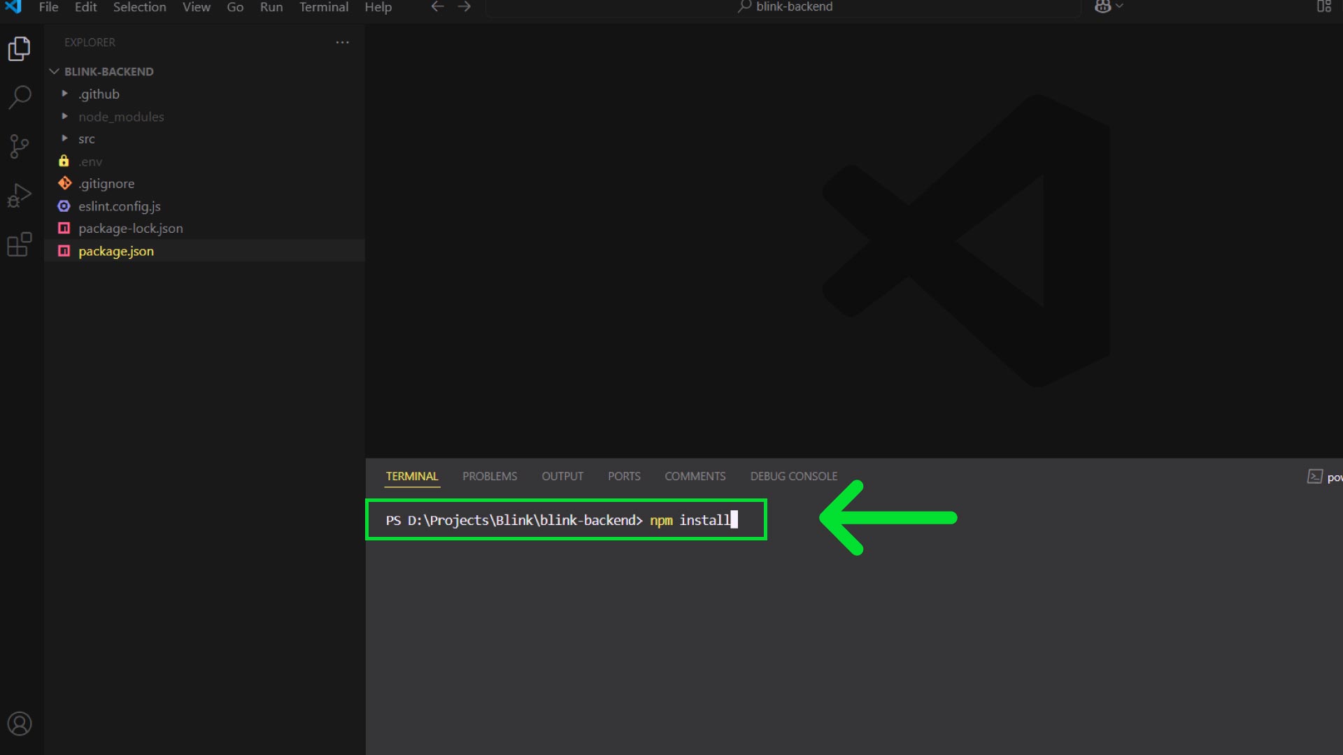 Backend package install Backend package install