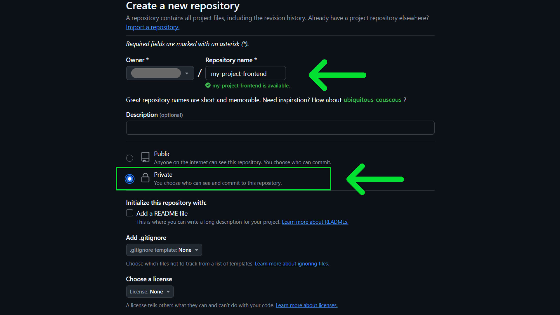GitHub Project Creation
